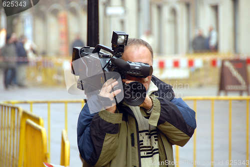Image of cameraman in action