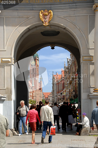 Image of Golden Gate in Old Town, Gdansk Poland