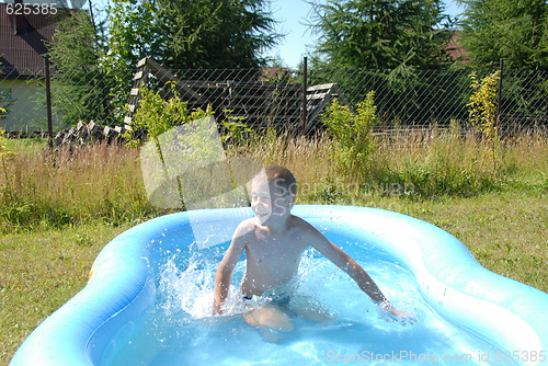 Image of Boy in swimming pool.