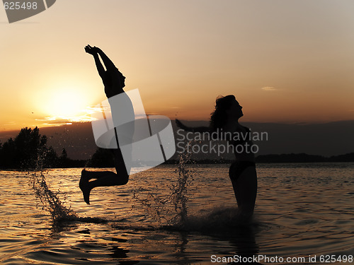 Image of Jumping into water