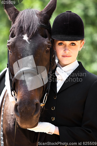 Image of Horseback riding girl