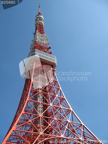 Image of Tokyo Tower Closeup with Copyspace