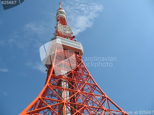 Image of Tokyo Tower with copyspace