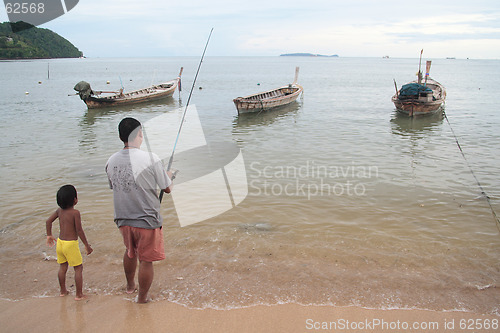 Image of Fisherman and his child