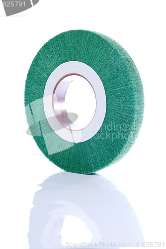 Image of Green, abrasive wheel