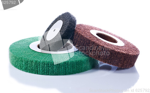 Image of Three abrasive wheels