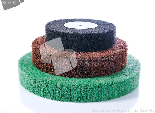 Image of Three abrasive wheels