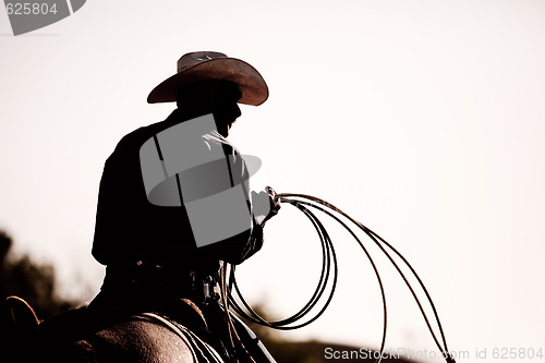 Image of cowboy rodeo silhouette