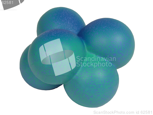 Image of Blue molecule shape -clipping path