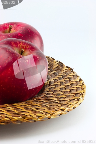 Image of apples in a bowl with a white background