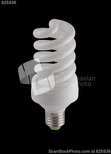 Image of Energy-saving lamp isolated on black background