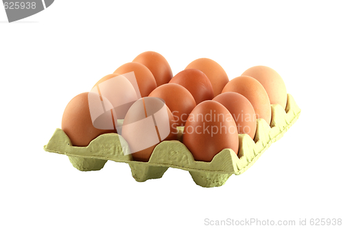 Image of White eggs in a box