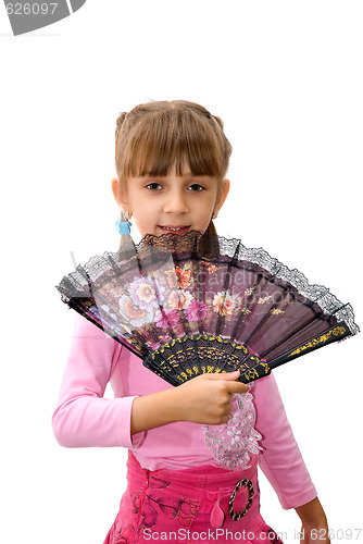 Image of The girl with a fan