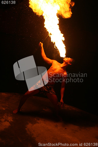 Image of PHUKET - AUGUST 11: Phuket Stunt Show performer rehearses for th