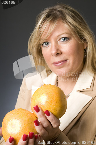 Image of woman with bowl of fruit