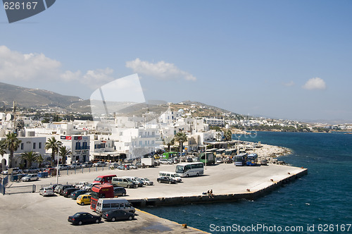 Image of EDITORIAL port harbor town parikia paros cyclades islands 