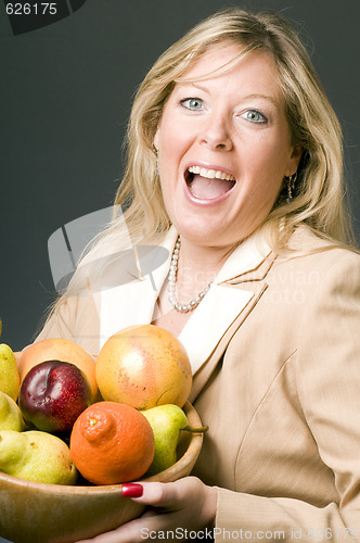 Image of woman with bowl of fruit