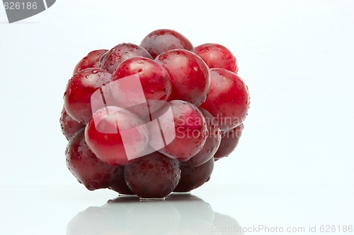 Image of Cluster of grapes isolated on white background