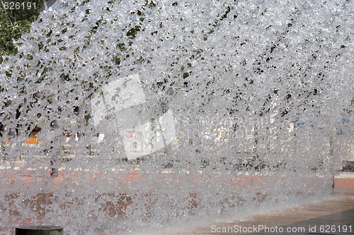 Image of Streams of fountain close-up