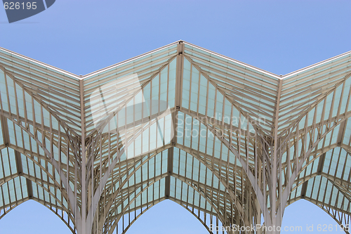 Image of modern roof structure, lisbon station