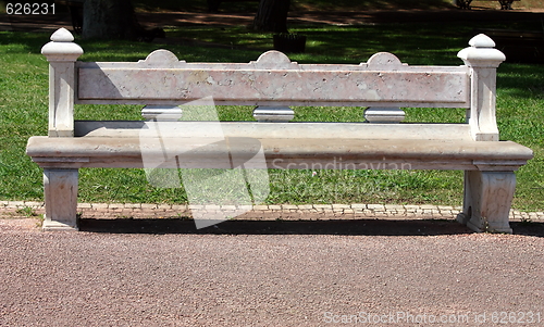 Image of Stone bench in park