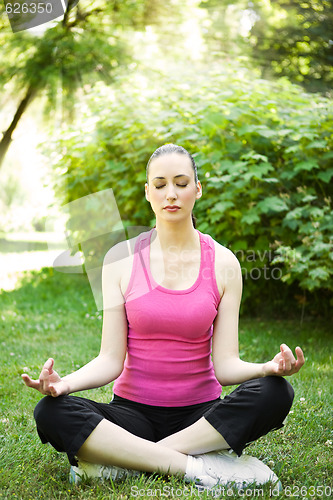 Image of Yoga sporty woman