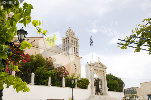 Image of byzantinne church greek islands paros