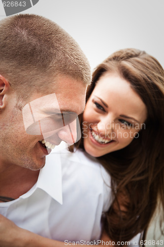 Image of Happy caucasian couple