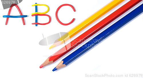 Image of Three coloured pencils