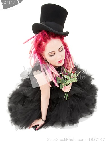 Image of top hat and roses