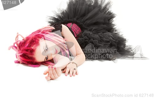 Image of pink hair girl