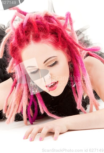 Image of pink hair girl