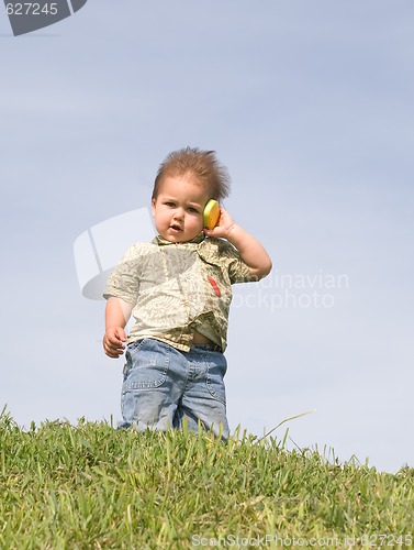 Image of Boy with a cellphone