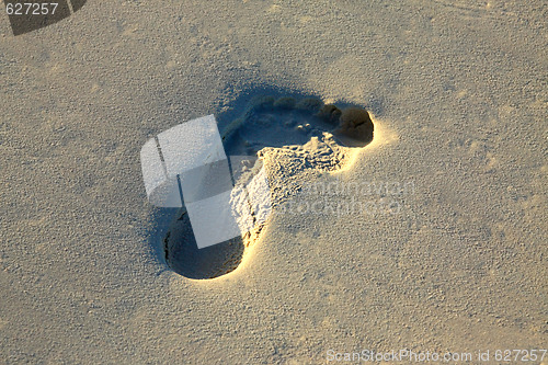 Image of footprint on sand