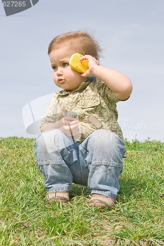 Image of Boy with a cellphone