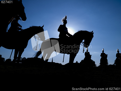 Image of Horse Guard in the night