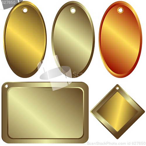 Image of Gold, silver and bronze  counters 