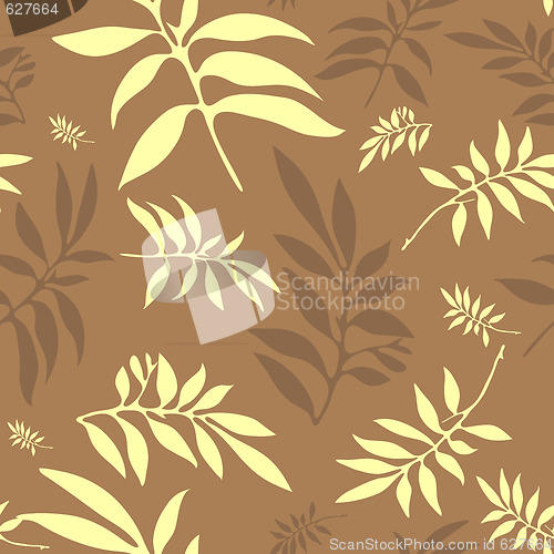 Image of Seamless floral coffee background 