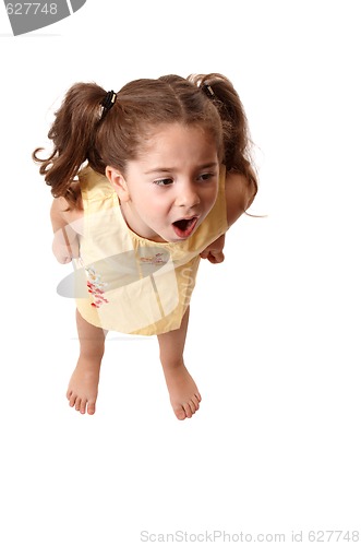 Image of Little girl shouting,  or tantrum