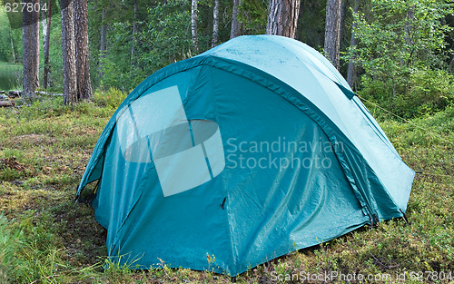 Image of Tent in a forest