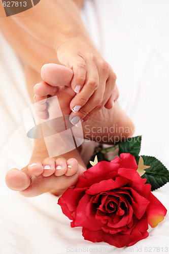 Image of beautiful feet and hands