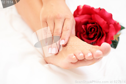 Image of beautiful feet and hands