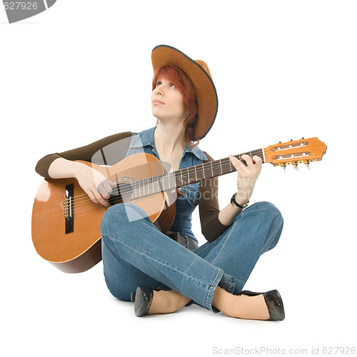 Image of Woman with guitar