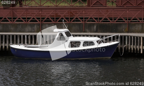 Image of Small blue boat