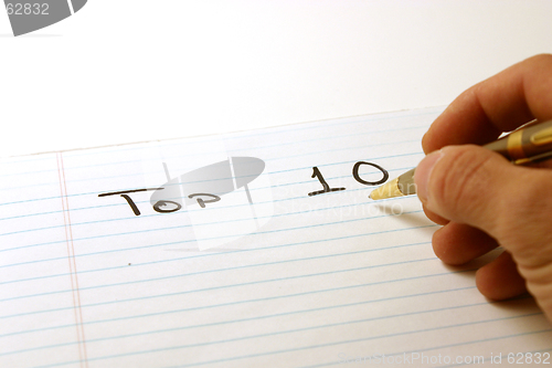 Image of TOP TEN - Notepad & Pen