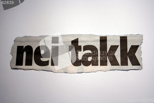 Image of Word thorn out of a newspaper
