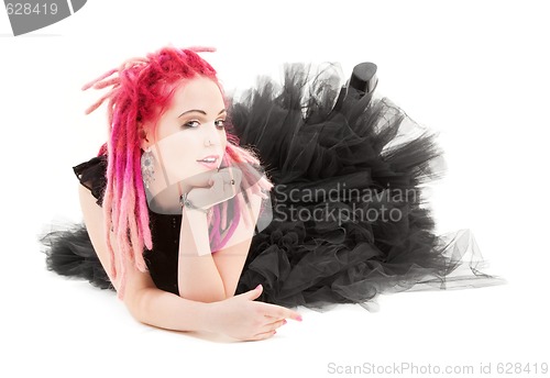 Image of pink hair girl