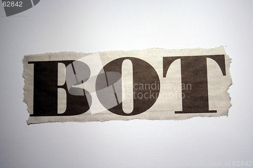 Image of Word thorn out of a newspaper