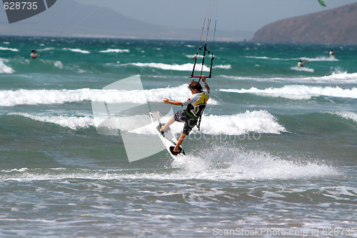 Image of Lanzarote SPAIN - Julio 8-12: Kitesurfer in SPAIN CHAMPIONSHIP K