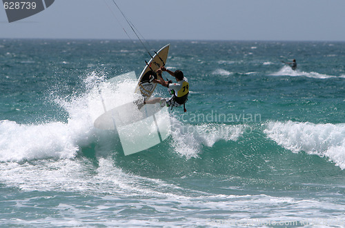 Image of Lanzarote SPAIN - Julio 8-12: Kitesurfer in SPAIN CHAMPIONSHIP K